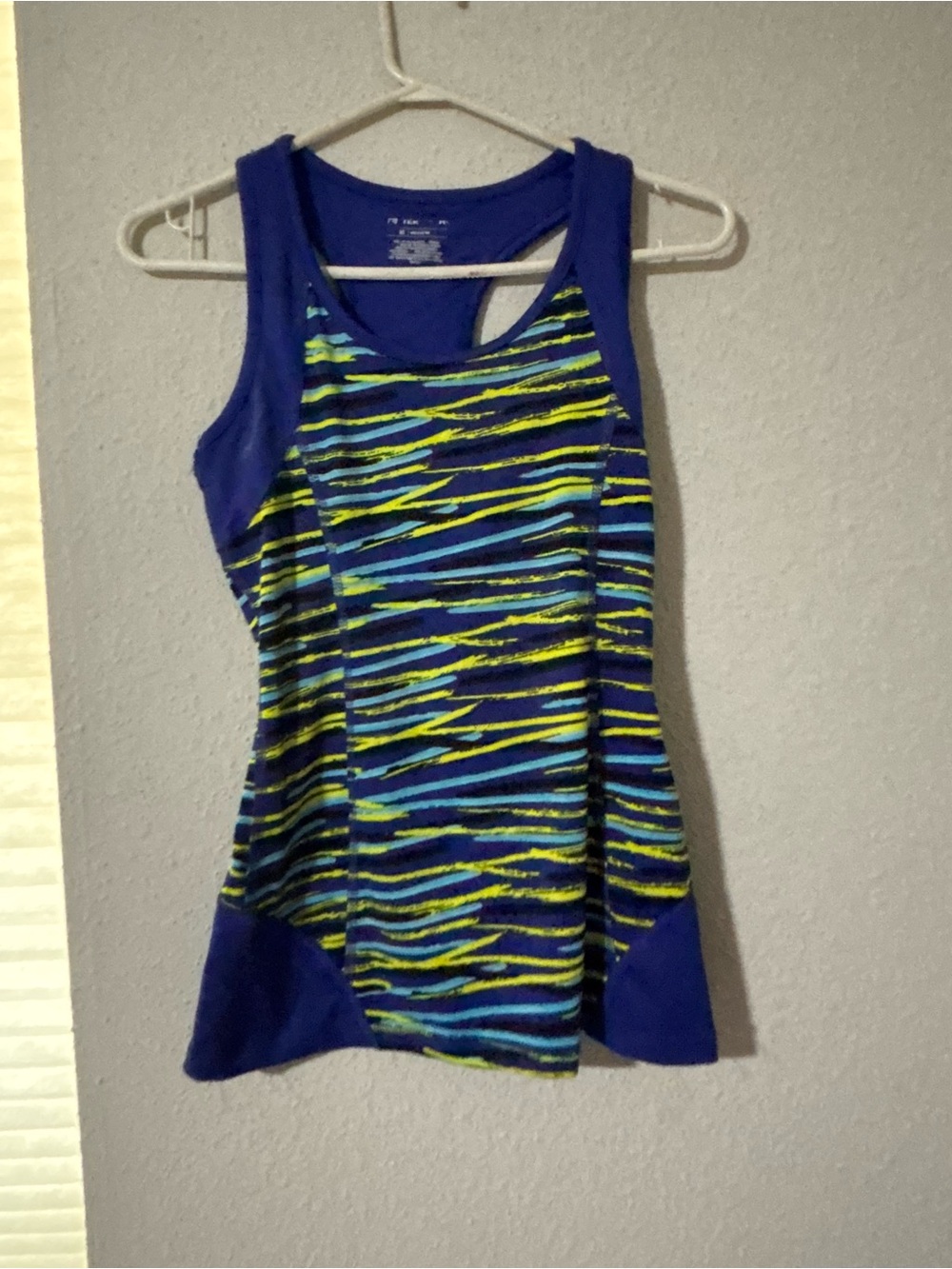 tek gear Blue & Lime Striped Racerback Tank